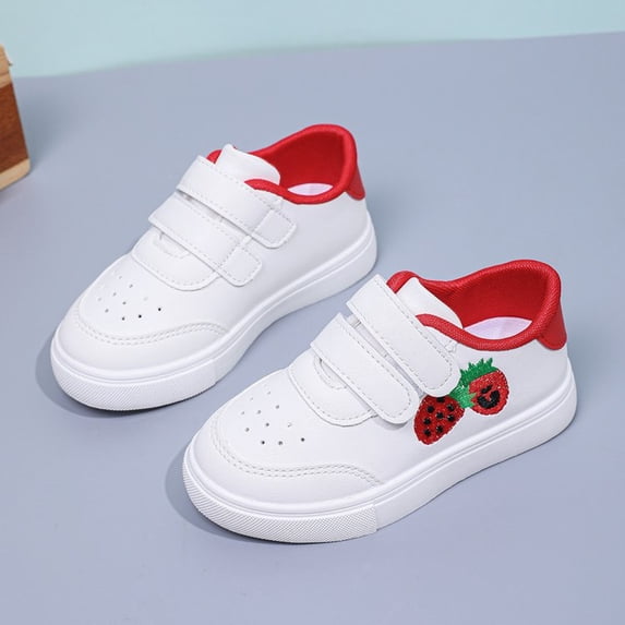 ZHOGXU Children Kids Girls Sneakers Non Slip Flat Bottom Thick Sole Comfortable Breathable Stylish Shoes For Casual Daily Wear,Wh4,18-24 Months