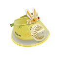 thumbnail image 1 of ZHOGXU Children'S Fashionable Summer Usb Charging Fan Sun Hat Outdoor Cartoon Boys And Girls Rabbit Big Brim For Vacation Daily Play,Yellow,One Size, 1 of 2