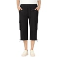 thumbnail image 1 of ZHOGXU Classic Summer Solid Color Straight Leg Kids Capri Cargo Pants For Girls With Pocket Comfortable Everyday Wear, 1 of 7