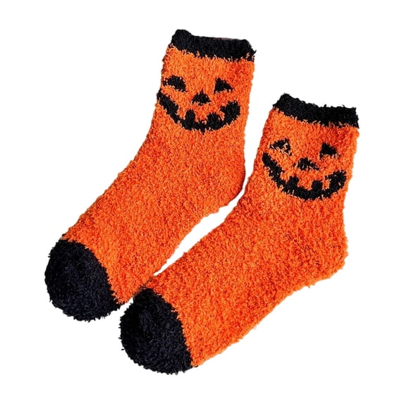 ZHOGXU Cozy Kids Halloween Themed Crew Socks For Boys And Girls Night Comfort Warm Socks Work,Outddor,Travel