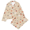 thumbnail image 1 of ZHOGXU Cute Halloween Pumpkin Printed Girls Pajama Sets Long Sleeve Top And Long Pant 2PCS Loungewear Set For Kids,Khaki,13-14 Years, 1 of 3