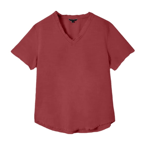 ZHOGXU Fashion Loose Fit V Neck Short Sleeve Lightweight Men's T Shirts Casual Top Outdoor Activities