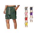 thumbnail image 1 of ZHOGXU Father's Day Men's Summer Shorts Drawstring Elastic Waist Dinosaurs Print Lightweight Comfortable Sports Shorts With Pockets For Outdoor Activities,Dark Green,M, 1 of 5