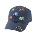 thumbnail image 1 of ZHOGXU Kids Baseball Cap Car Embroidered Adjustable Sun Protction Hat For Spring Summer Weekend Outings Vacations Beach Activities,Navy,One Size, 1 of 3