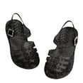 thumbnail image 1 of ZHOGXU Kids Boys Girls Sandals With Adjustable Straps Sequins Soft Sole Closed Toe Slip On Comfortable Shoes For Everyday Wear,Black,2.5-3 Years, 1 of 6
