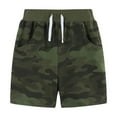 thumbnail image 1 of ZHOGXU Kids Boys Girls Summer Sport Shorts Camouflage Print Drawstring Elastic Waist Comfortable Lightweight Casual Wear For Holiday Beach,Army Green,1-2 Years, 1 of 5