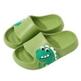 thumbnail image 1 of ZHOGXU Kids Girls Boys Summer Slippers Indoor Outdoor Cartoon Dinosaur Print Non- Comfortable Lightweight Casual Sandals,Green,11-11.5 Years, 1 of 7