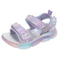 thumbnail image 1 of ZHOGXU Kids Girls Thick Soled Sandals Comfortable Fashionable Open Toe Cute Cartoon Princess Sandals With Two Adjustable Straps,Purple,4.5-5 Years, 1 of 7