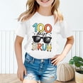 thumbnail image 1 of ZHOGXU Kids Teens Girls T Shirts Short Sleeve Crew Neck Back To School Graphic Print Loose Fit Comfortable Top Tees For Casual Daily Wear,White,2-3 Years, 1 of 4