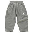 thumbnail image 1 of ZHOGXU Lightweight Fashionable Summer Curved Cut Solid Color Elastic Waist Wide Leg Kids Girls Pants With Pocket All Season Suitable, 1 of 5