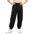 thumbnail image 1 of ZHOGXU Lightweight Summer Solid Color Cargo Trouse With Pocket Elastic Waist Kids Girls Pants Comfortable Everyday Wear, 1 of 8