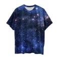 thumbnail image 1 of ZHOGXU Men's T Shirts Starry Sky Print Short Sleeve Crewneck Tee Summer Novelty Casual Tops Travel,J, 1 of 2