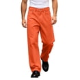 thumbnail image 1 of ZHOGXU Mens Jeans Pants Refined Denim Straight Leg Button Breathable With Pocket Outdoor Travel Sport Wear, 1 of 4