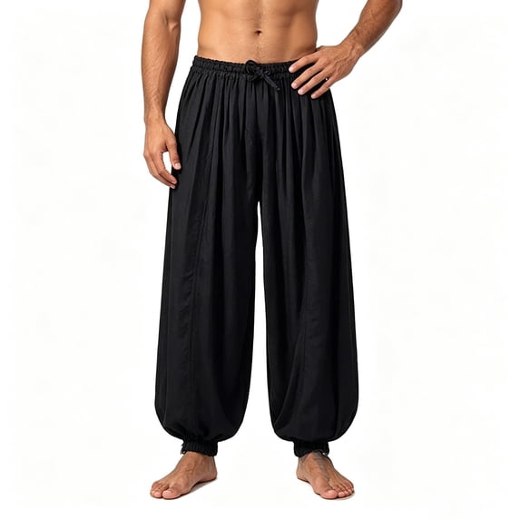 ZHOGXU Mens Long Joggers Relaxed Elastic Waist Drawstring Breathable Lightweight With Pocket Outdoor Travel Sport Wear