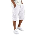 thumbnail image 1 of ZHOGXU Mens Shorts Stylish Cargo Elastic Waist Drawstring Straight Leg Loose Fit With Pocket Classic Style Work Wear, 1 of 6