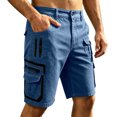 thumbnail image 1 of ZHOGXU Mens Shorts Versatile Loose Fit Zipper Breathable With Pocket Comfortable Everyday Wear, 1 of 7