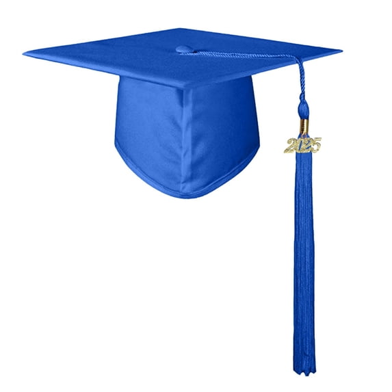 ZHOGXU Shiny Kindergarten And Preschool Graduation Solid Color Caps For Kids And High School College For Adults With Tassel,Bu1,S