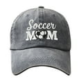 thumbnail image 1 of ZHOGXU Soccer Mom Embroidered Baseball Cap For Women Vintage Minimalist Washed Dad Hat Daily Wear,Grey, 1 of 3