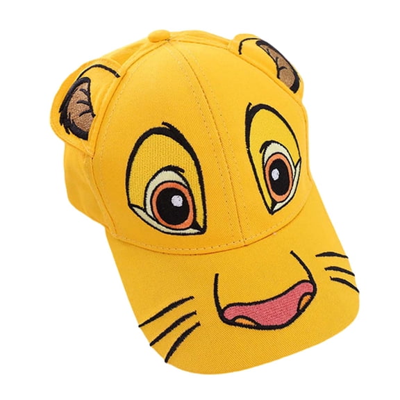 ZHOGXU Toddler Cartoon Hat Summer Embroidered Lion Sun Protection Baseball Caps For Spring Summer Outdoor Daily Wear,Yellow,One Size