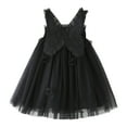 thumbnail image 1 of ZHOGXU Toddler Girls Sleeveless Butterfly Tulle Suspenders Dress Dance Party Princess Dresses Clothes，Black，3-4 Years, 1 of 6