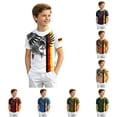 thumbnail image 1 of ZHOGXU Toddler Kids Boys T Shirt Soccer Short Sleeve Round Neck Germany Graphic Print Lightweight Comfortable Tee Top For Everyday Wear,White,90, 1 of 5