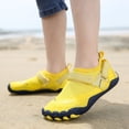 thumbnail image 1 of ZHOGXU Toddler Kids Girls Boys Sneakers Non Slip Flat Sole Soft Sole Comfortable Breathable Shoes For Beach Water Sports,Yellow,35, 1 of 8