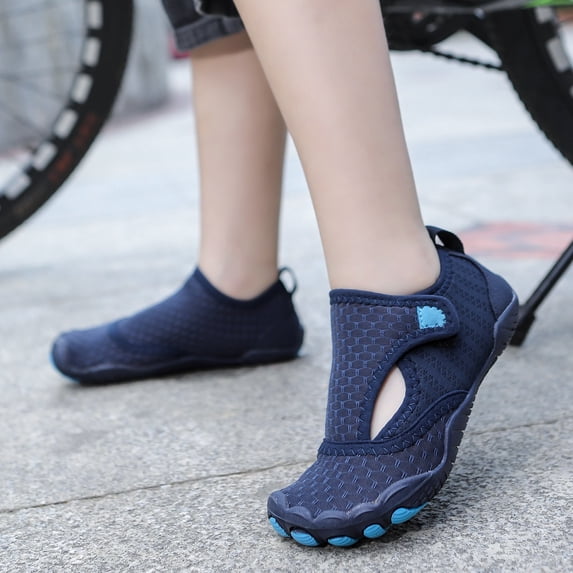 ZHOGXU Toddler Kids Girls Boys Sneakers Non Slip Soft Sole Comfortable Breathable Sports Shoes For Outdoor Beach And Swimming Activities,Dark Blue,15-16 Years