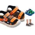 thumbnail image 1 of ZHOGXU Toddlers Children Girls Boys Summer Sandals Soft Sole Non Open Toe Cartoon Design Breathable Lightweight Shoes For Outdoor Activities,Orange,2-2.5 Years, 1 of 6