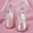 thumbnail image 1 of ZHOGXU Toddlers Kids Girls Glitter Satin Ballet Dance Shoes Non Slip Soft Sole Comfortable Breathable Yoga Shoes For Performance Indoor Wear,Pink,8.5-9 Years, 1 of 3