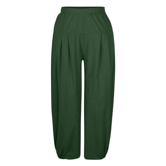 ZHOGXU Versatile Summer Solid Color Elastic Waist Straight Leg Beach Kids Girls Pants Back To School Wear