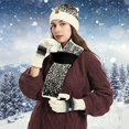 thumbnail image 1 of ZHOGXU Winter Beanie Hat Scarf Gloves Set For Women And Men Thick Caps Long Scarf Touchscreen Gloves Knitted Warm Comfortable Outfits 3 Pack For Daily Wear White One Size, 1 of 4
