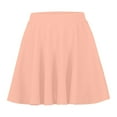 thumbnail image 1 of ZHOGXU Women'S Skirt Summer Elastic Waist Solid Color Pleated Fashion Comfortable Mini Skirt For Casual Daily Wear,Pink,Xxl, 1 of 2