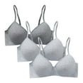 thumbnail image 1 of ZHOGXU Women'S Thin Bra Seamless Wire Free Push Up Solid Color Breathable Comfortable Brassiere For Everyday Wear,Light Gray3,75B, 1 of 4