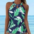 thumbnail image 1 of ZHOGXU Women Swimwear Tops Sleeveless Solid Color Hollow Out Bikini Top Push Up Swim Crop Top Tie Back Bathing Suit Tops For Beach Pool,Green,Xl, 1 of 7
