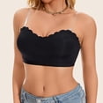 thumbnail image 1 of ZHOGXU Women's Bra With Transparent Straps Solid Color Wireless Seamless Push Up Breathable Comfortable Soft Bralette For Everday Wear, 1 of 6