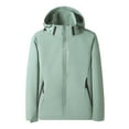 thumbnail image 1 of ZHOGXU Women's Hooded Coat With Pocket Long Sleeve Solid Color Zipper Comfortable Fashion Jacket For Casual Daily Wear Green Xxl, 1 of 2