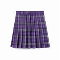 thumbnail image 1 of ZHOGXU Women's Plaid Pleated Skirt High Waist A Line Short Skater Skirts For Casual School Party,Purple,XXXXXL, 1 of 5
