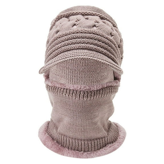 ZHOGXU Womens And Mens Knitted Hat Solid Color Warm Comfortable Fashion Winter Caps For Cold Weather Outdoor Activities Light Pink One Size