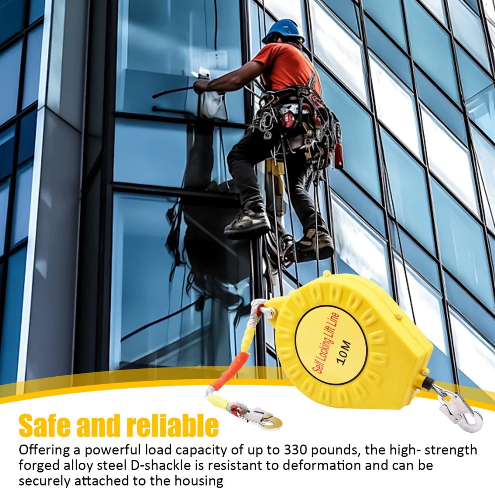 ZHON 32 ft Safety Yoyo Fall Protection | Sturdy Fall Arrest Lanyard ...