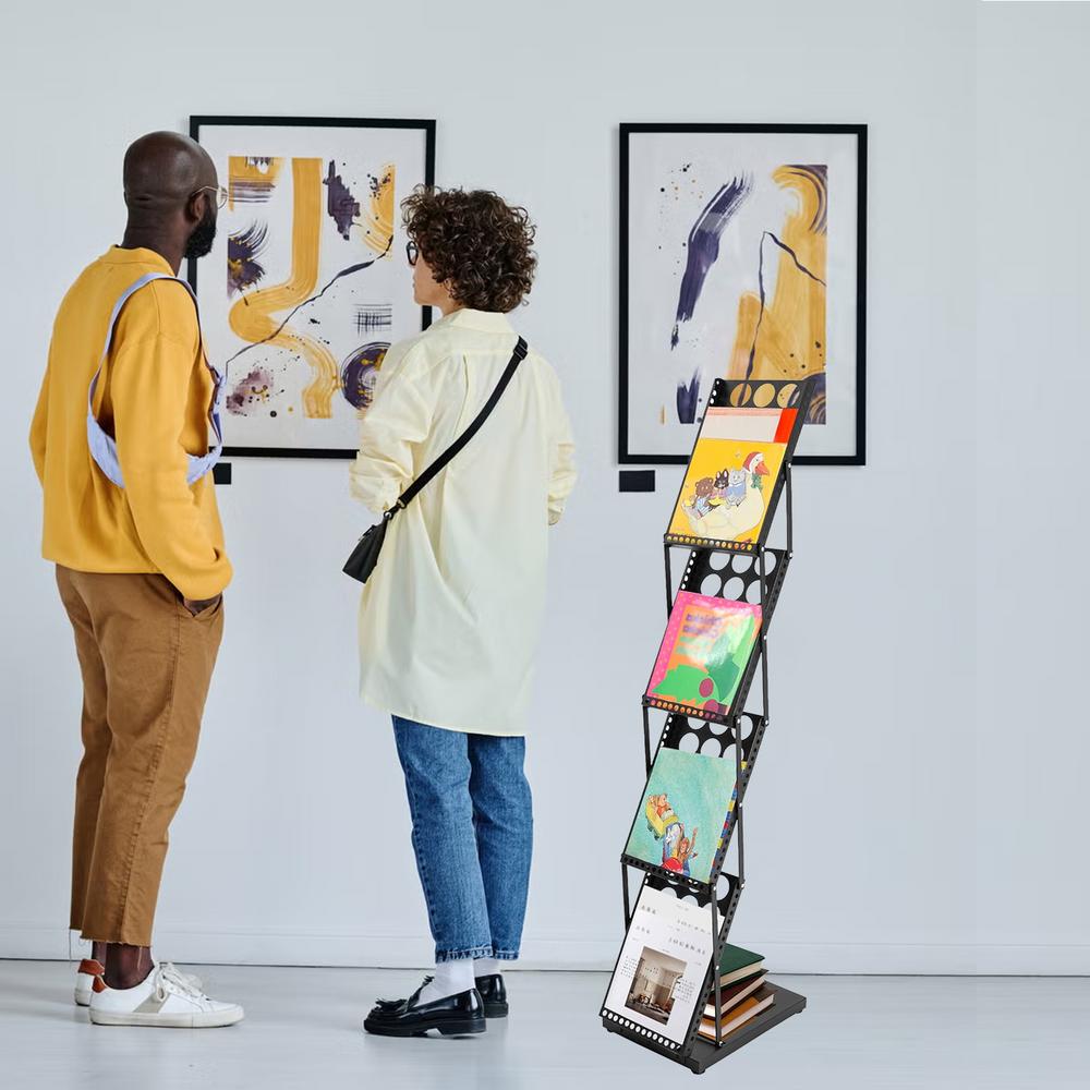 ZHON Brochure Display Stand FloorStanding Literature Rack Catalog
