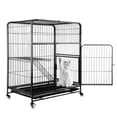 ZHON Cat Cage Detachable Cat Enclosures 2Tier Cat Cages Indoor 37.4x21
