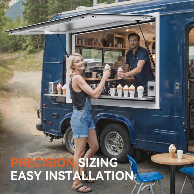 ZHON Concession Stand Serving Window, 36x60 inches Food Truck Serving