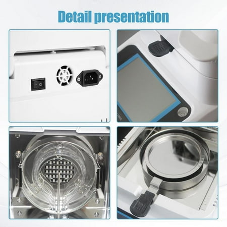 ZHON Grain Moisture Analyzer 120g Capacity Moisture Balance Meter Water Content Test Lab Moisture Analyzer Meter with Touch Screen 0.001 Readability for Rapid Test admired