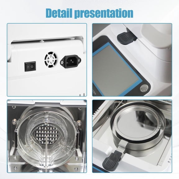 ZHON Grain Moisture Analyzer 120g Capacity Moisture Balance Meter Water Content Test Lab Moisture Analyzer Meter with Touch Screen 0.001 Readability for Rapid Test admired