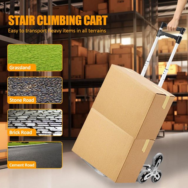 ZHON Hand Truck for Stairs Foldable Stair Climbing Cart with Wheels