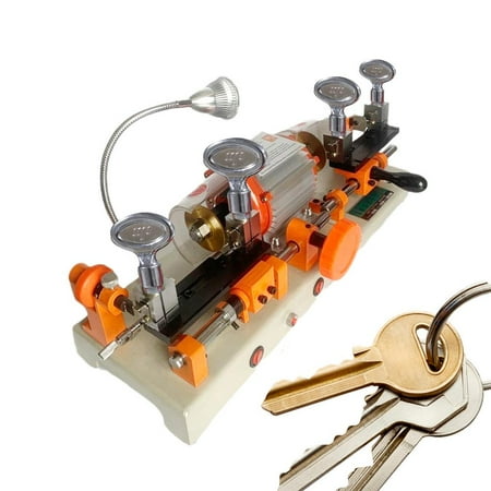 ZHON Key Duplicating Machine Key Cutting Copy Machine Maker Horizontal Key Cutting Duplicating Machine Cutter Car Key Copier Locksmith Tools for Making Keys Copy Key Duplicator fine