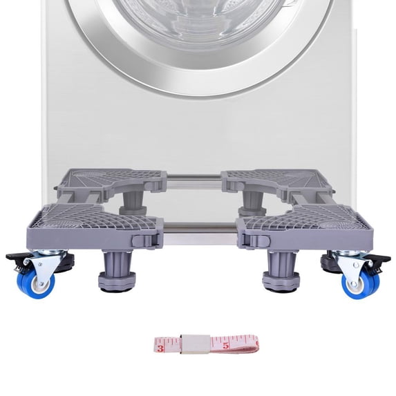 ZHON Mobile Roller with 4 Locking Wheels - Adjustable 20-25in Furniture Dolly Washing Machine Stand Refrigerator Base Moving Cart