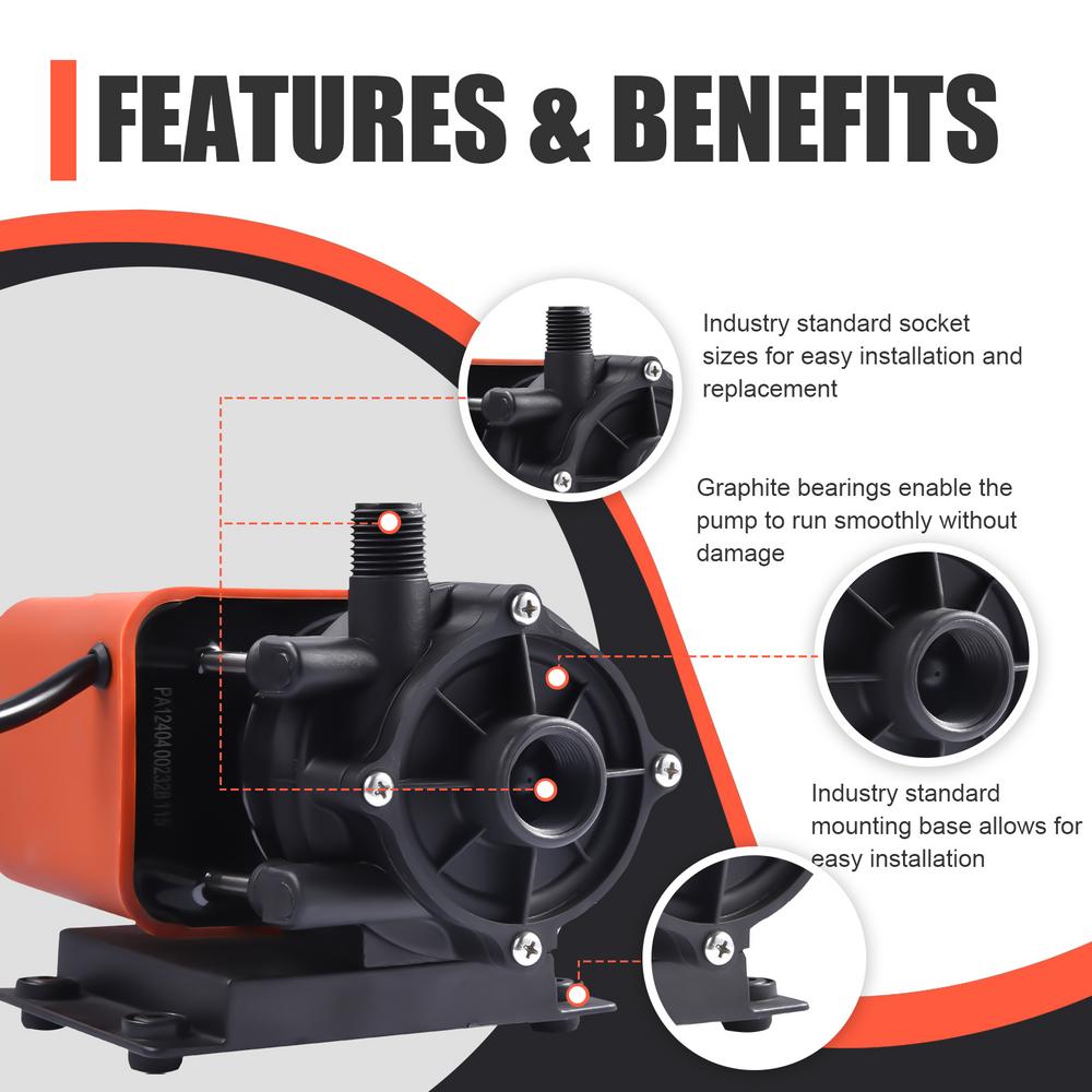 ZHON RV Water Pump 115V Water Pressure Booster Pump AC Water Diaphragm