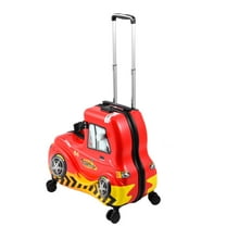 ZHON Ride on Suitcase for Kids 24 in Red Car Cabin Case Ride-On Travel Suitcase Cute Hardside Kids Suitcase Cabin Luggage for Boys Girls Aged 6-12 Years Old very well