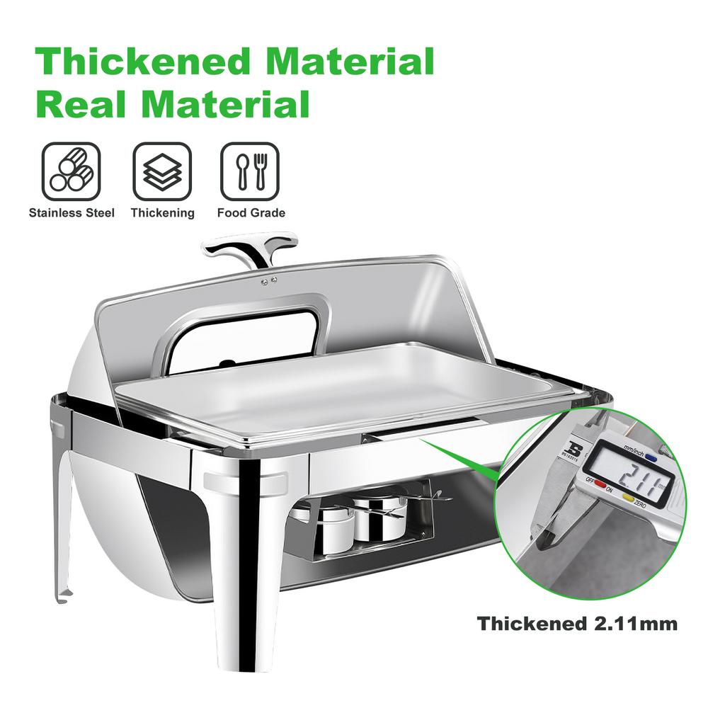 ZHON Roll Top Buffet Server Rectangular Roll Top Buffet Server Stable